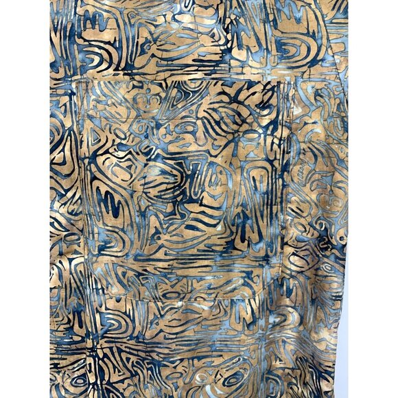 Fulton Street Hawaiian Men Medium Brown Button Short Sleeve Shirt Collar Aloha - Picture 4 of 8